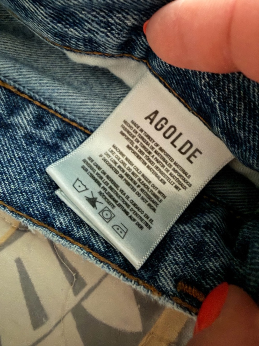 Agolde Riley High Rise Straight Leg Button Fly Denim Jeans, 28 - Picture 9 of 14